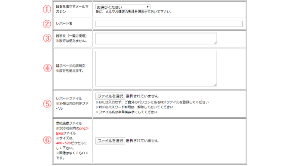メルぞう 無料レポートの掲載依頼